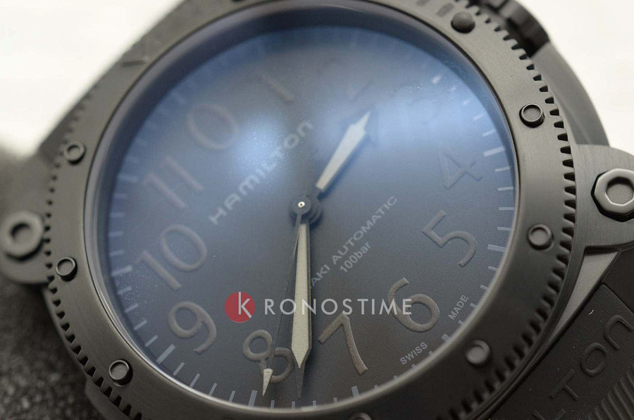 Часы Hamilton Khaki Navy BeLOWZERO Auto Titanium H78505330 — мужские, каучук