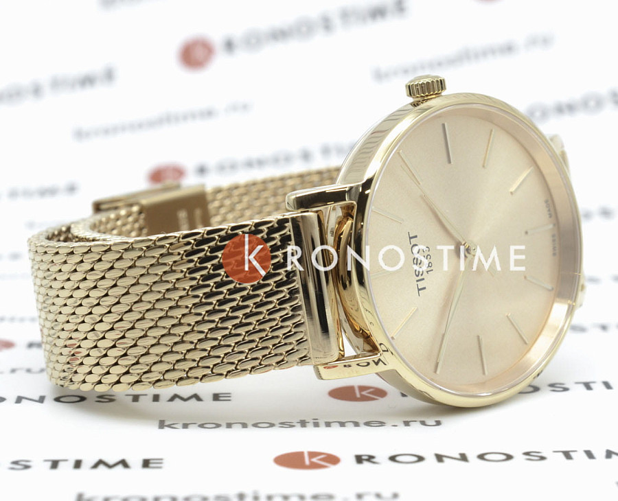 Часы Tissot Everytime Lady T143.210.33.331.00 — женские, нержавеющая сталь с pvd-покрытием