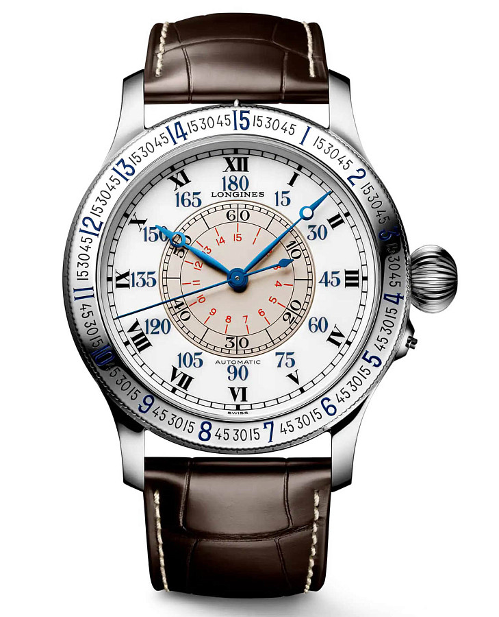 Часы Longines The Lindbergh Hour Angle Watch L2.678.4.11.0 — мужские, белый