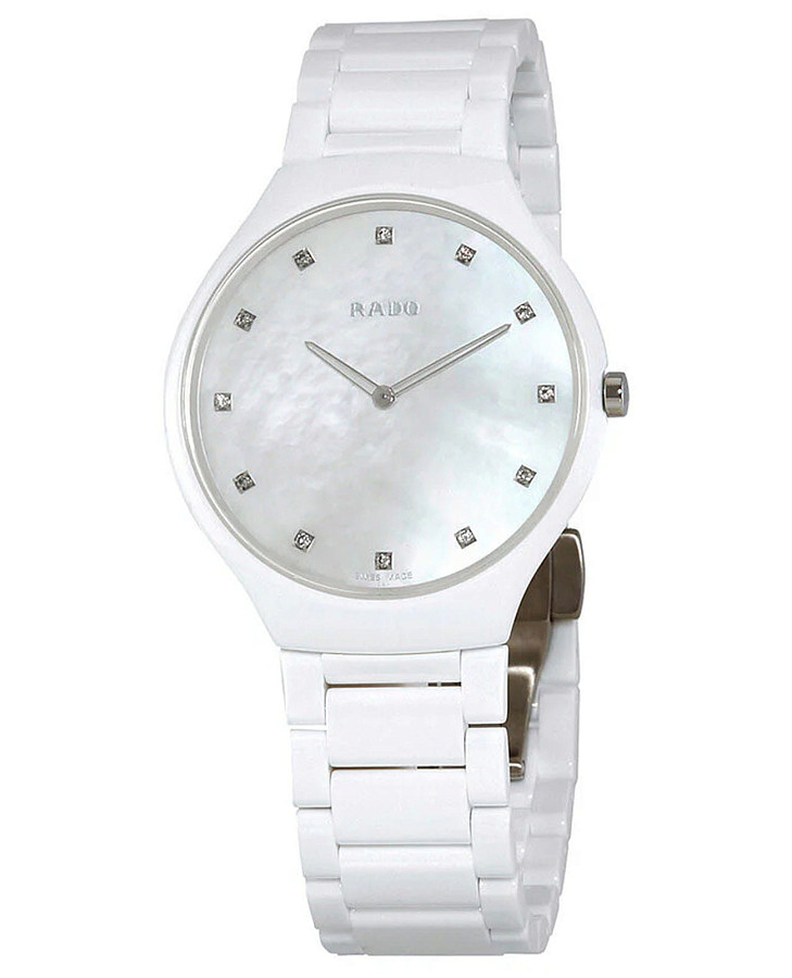 Часы Rado True Thinline Diamonds R27957912 — керамика металл сталь, Швейцария
