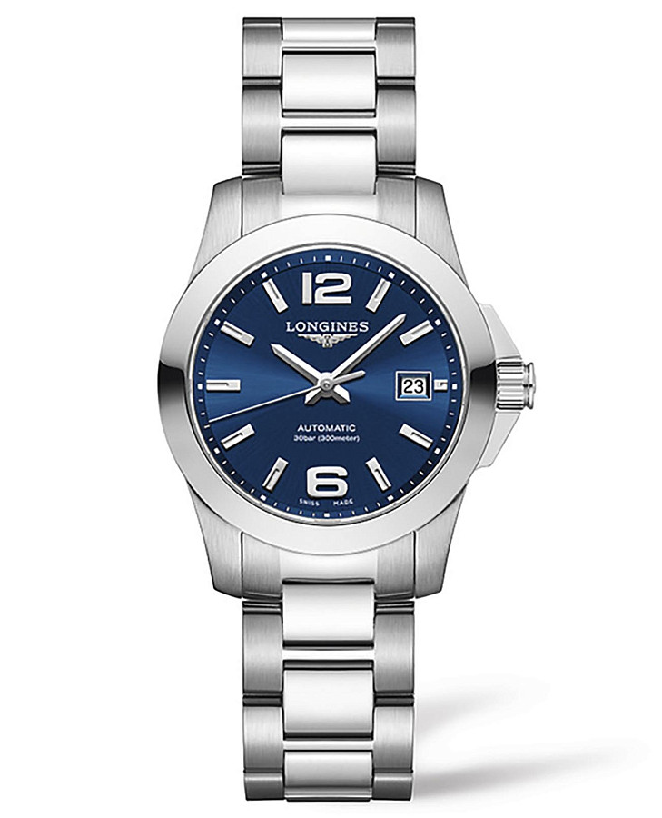 Часы Longines Conquest L3.276.4.99.6 — мужские, синий