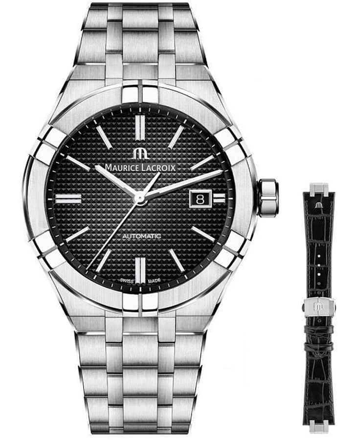 Часы Maurice Lacroix Aikon Automatic AI6008-SS002-330-2 — мужские, черный