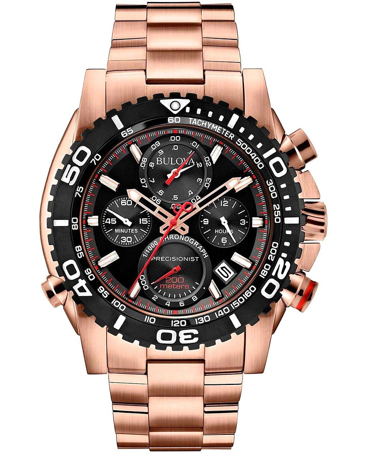 Часы Bulova Precisionist 98B213 — мужские, черный