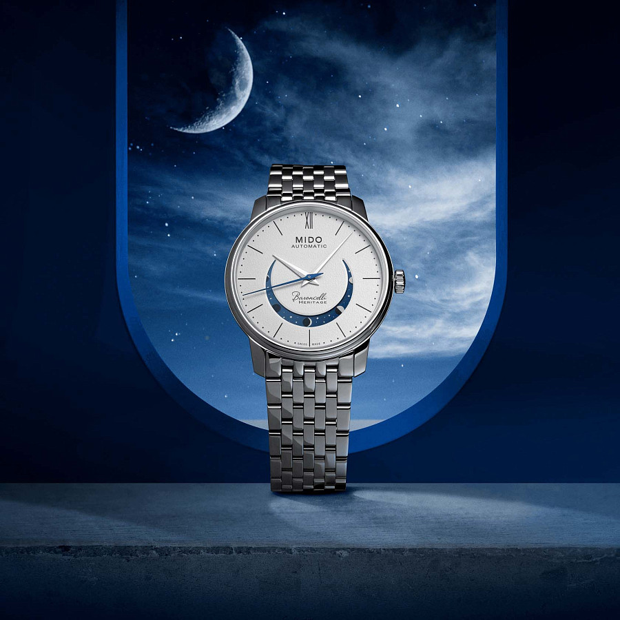 Часы Mido Baroncelli Smiling Moon Gent M027.407.11.010.01 — артикул M0274071101001