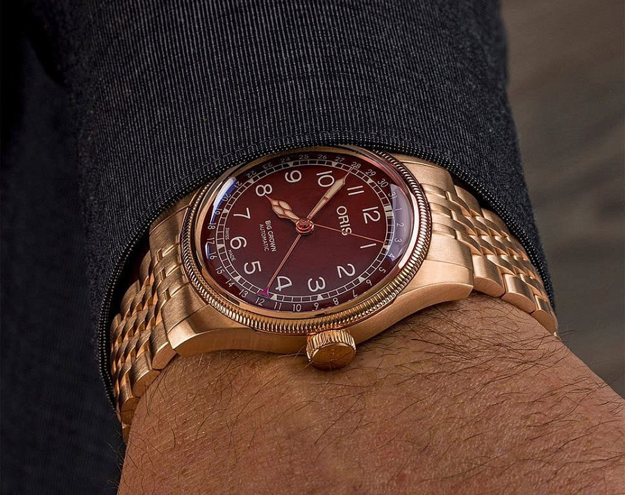 Часы Oris Big Crown Bronze Pointer Date 01 754 7741 3168-07 8 20 01 — бронза, мужские