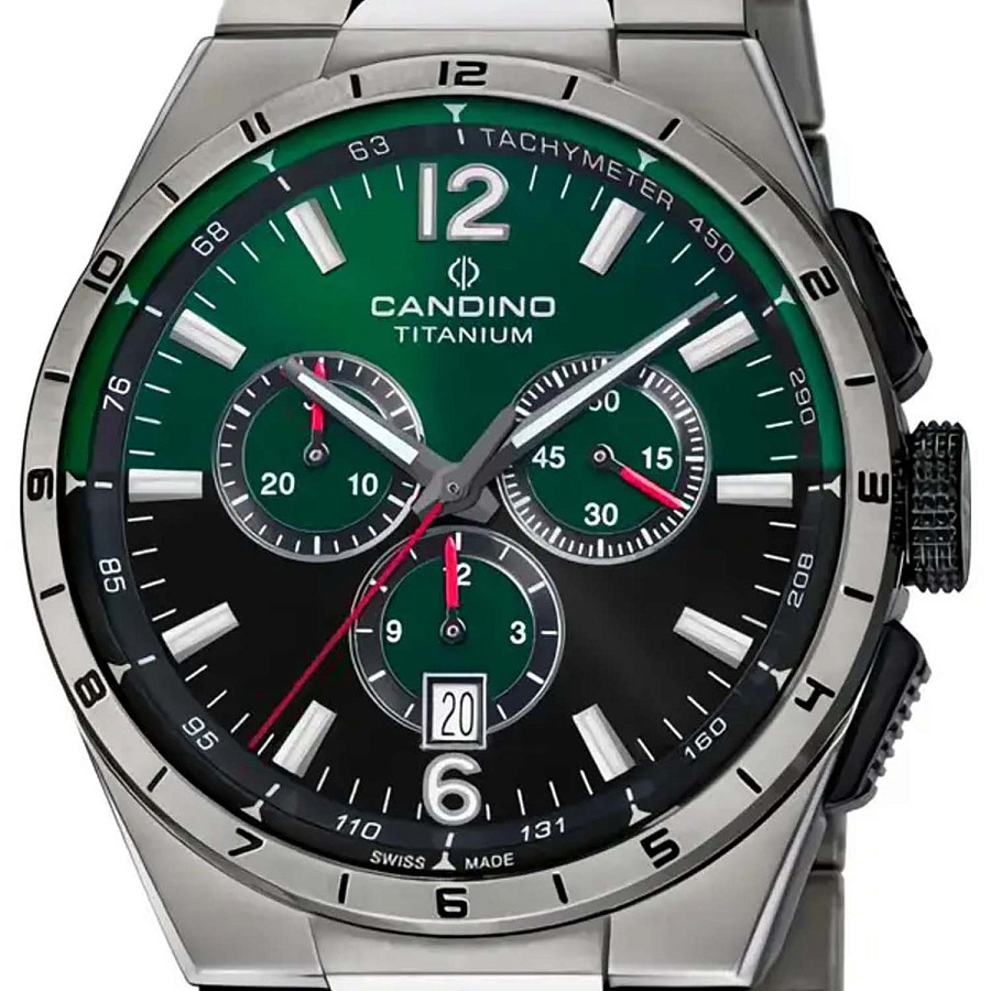 Часы Candino Titanium Chrono C4603/N — кварцевые, титан металл