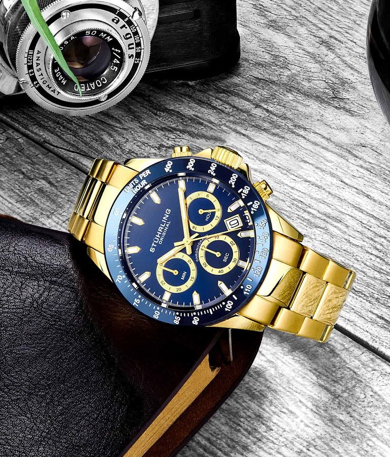 Часы Stuhrling Monaco 3960.4 — кварцевые, сталь металл
