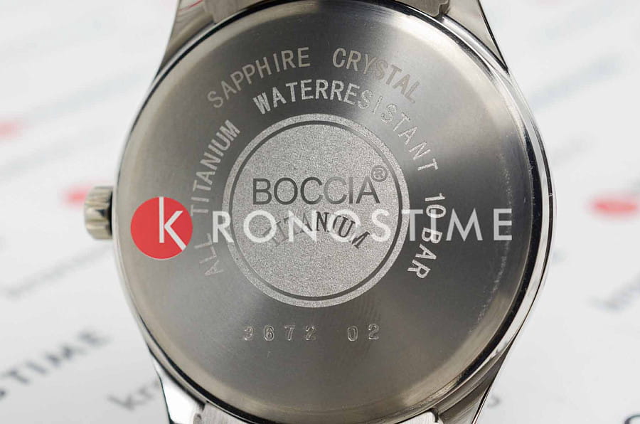 Часы Boccia Titanium 3672-02 — мужские, титановый