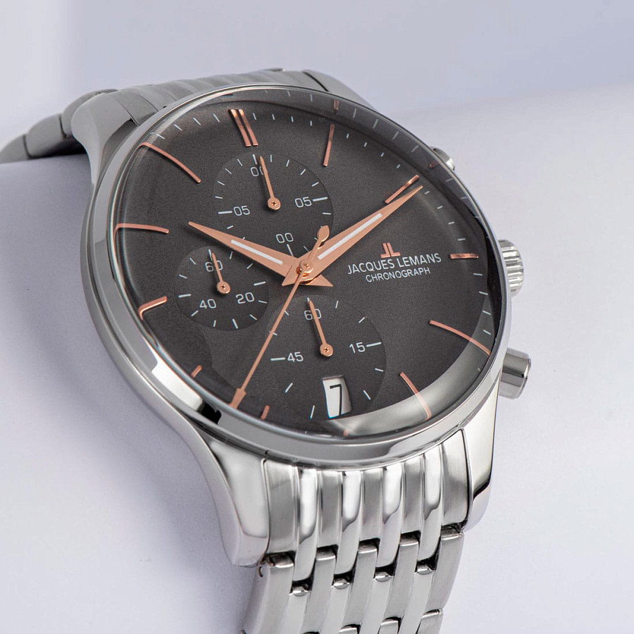 Часы Jacques Lemans London 1-2163i — кварцевые, металл сталь