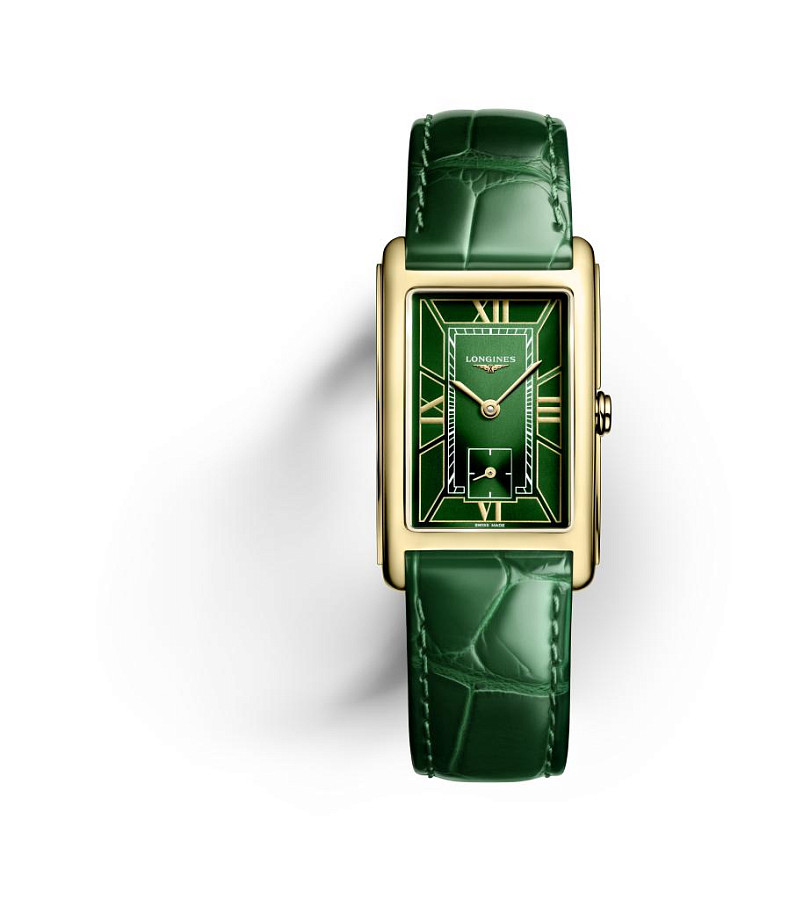 Часы Longines DolceVita L5.512.6.95.2 — зеленый, металл золото