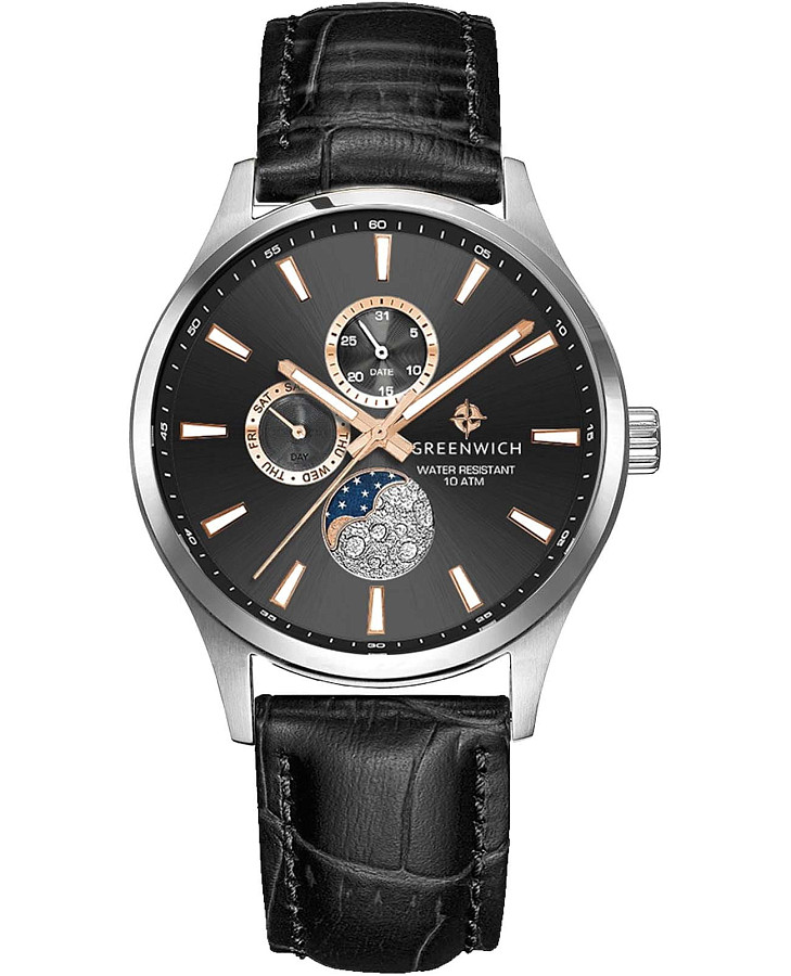 Часы Greenwich Moon Walker GW 058.11.35 — мужские, черный