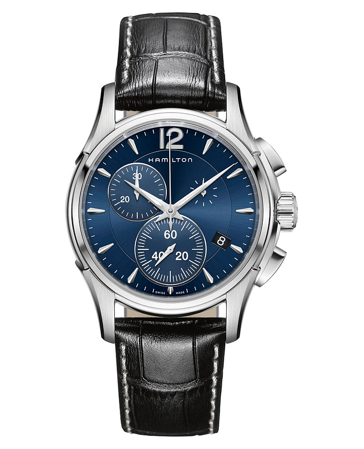 Часы Hamilton Jazzmaster Chrono Quartz H32612741 — мужские, синий