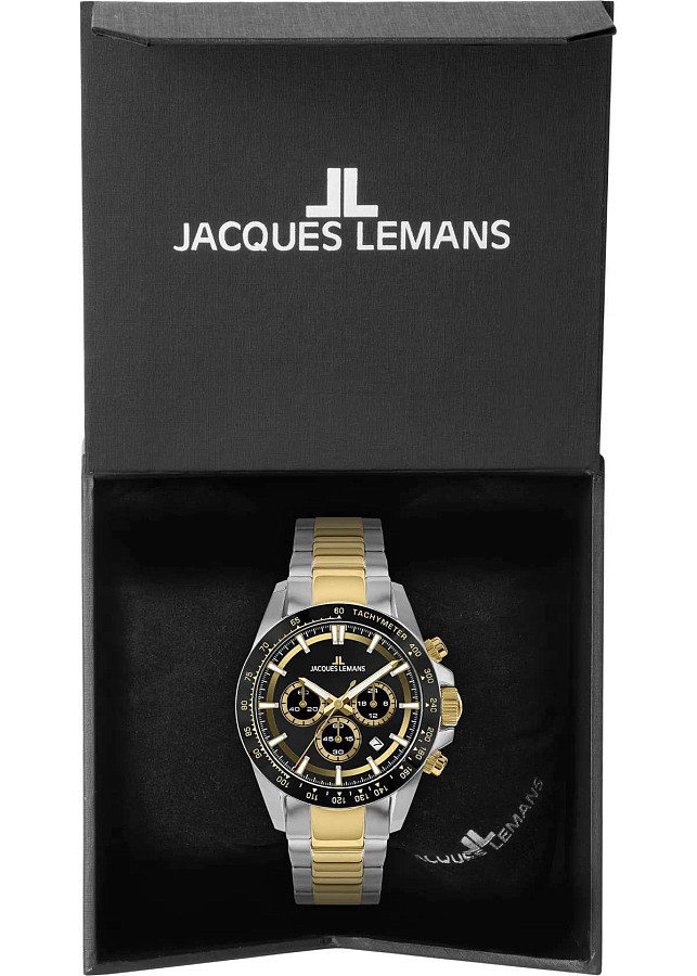 Часы Jacques Lemans Liverpool Diver 1-2207D — черный, сталь металл