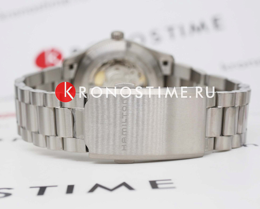 Часы Hamilton Khaki Field Titanium Auto H70205140 — синий, металл титан