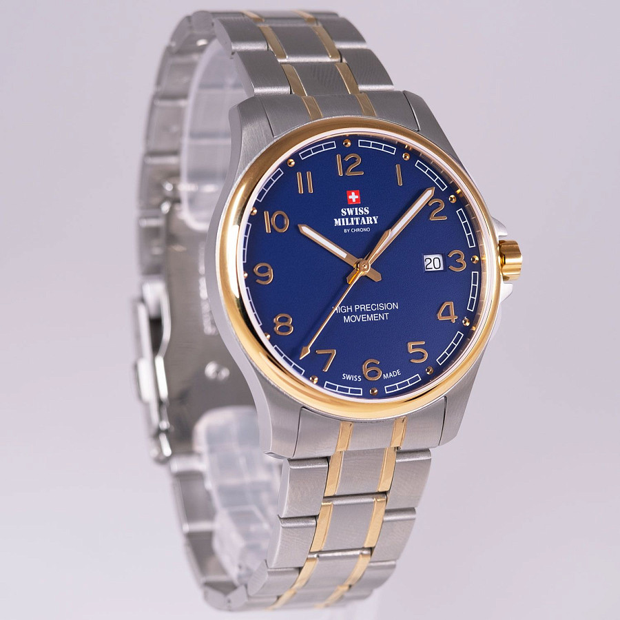 Часы Swiss Military by Chrono Сверхточные SM30200.21 — кварцевые, металл сталь