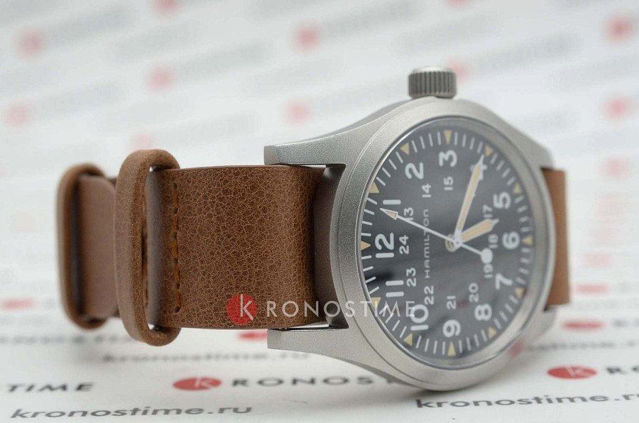 Часы Hamilton Khaki Field Mechanical H69439531 — черный, сталь