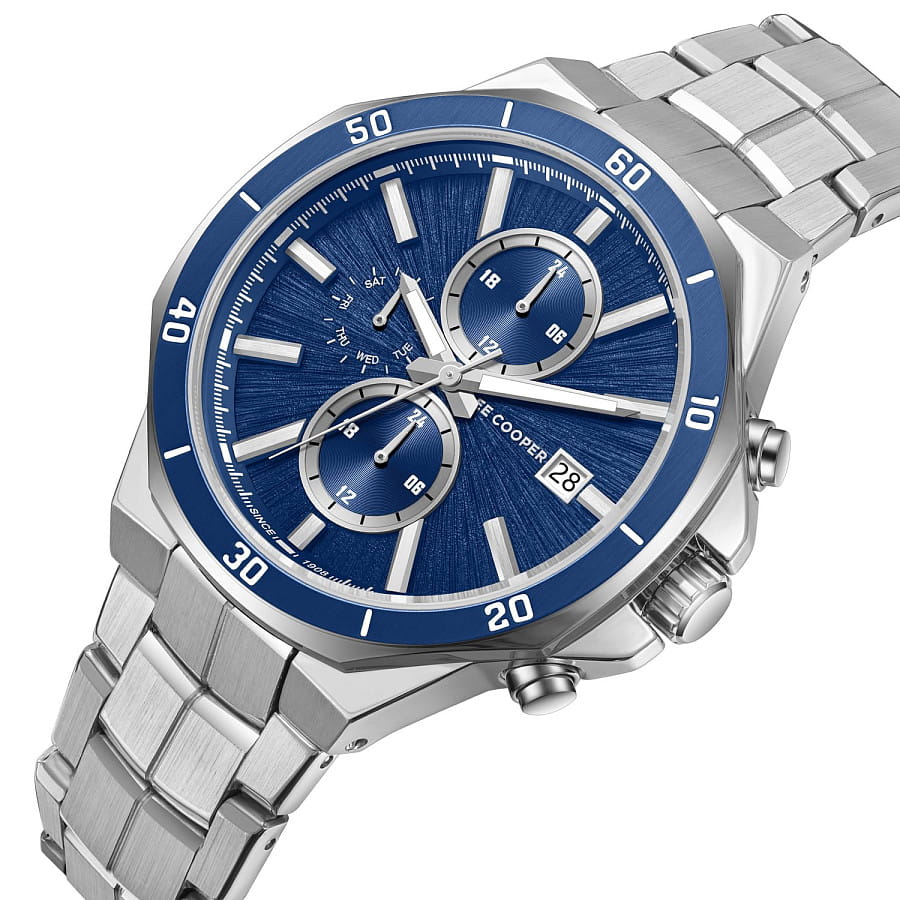 Часы Lee Cooper LC08087.390 — кварцевые, металл суперметалл