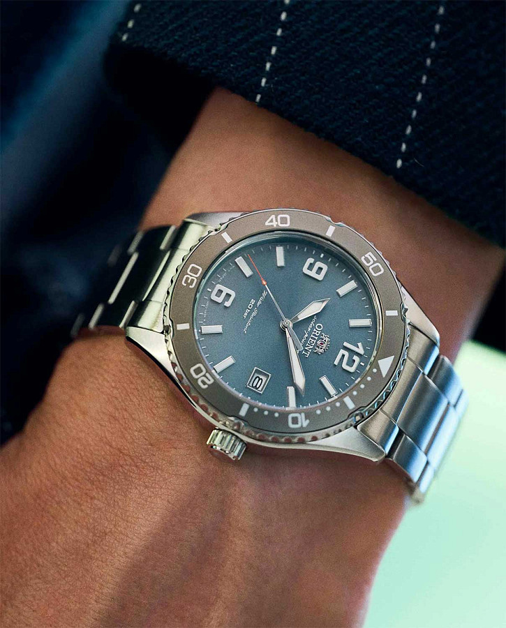 Часы Orient Mako Kamasu RA-WJ0002L (RN-WJ0002L) — синий, металл сталь алюминий