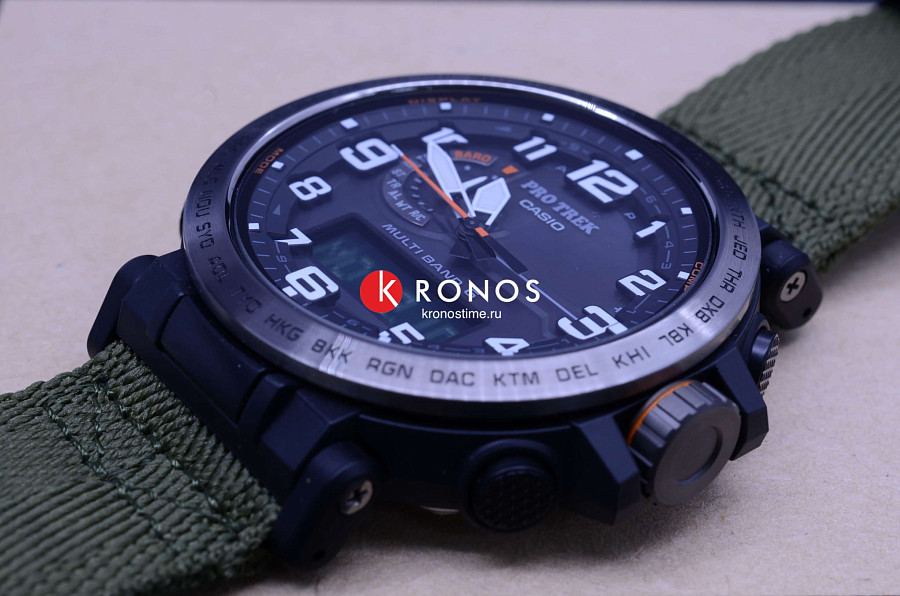 Часы Casio Pro Trek PRG-600YB-3 — мужские, зеленый