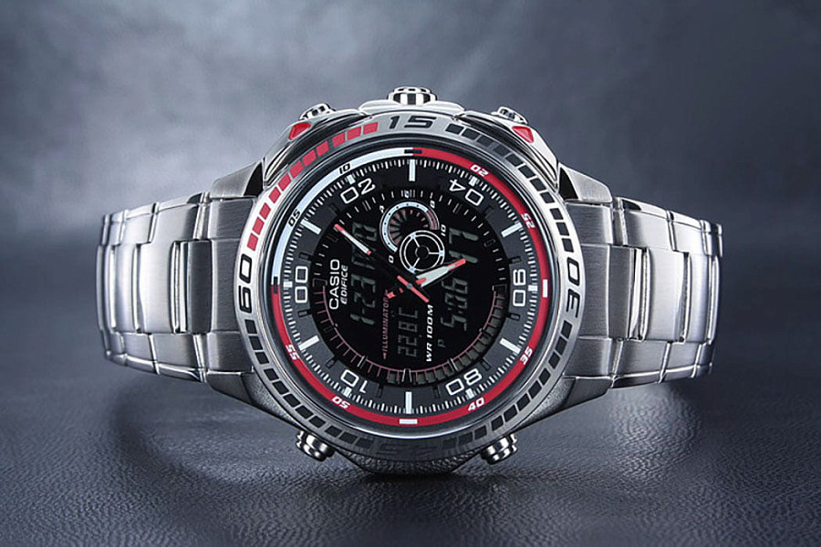 Часы Casio Edifice EFA-121D-1A — кварцевые, сталь металл