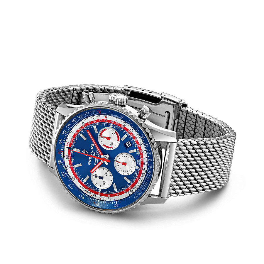 Часы Breitling Navitimer B01 Chronograph 43 Pan AM AB01212B1C1A1 — сталь металл, Швейцария