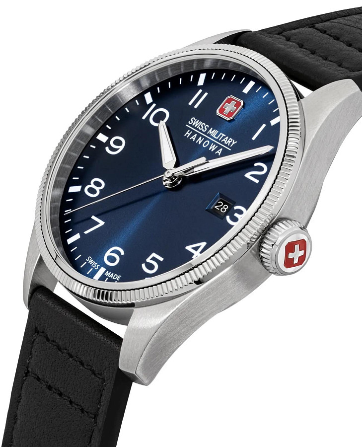 Часы Swiss Military Hanowa Thunderbolt SMWGB0000805 — мужские, кожаный