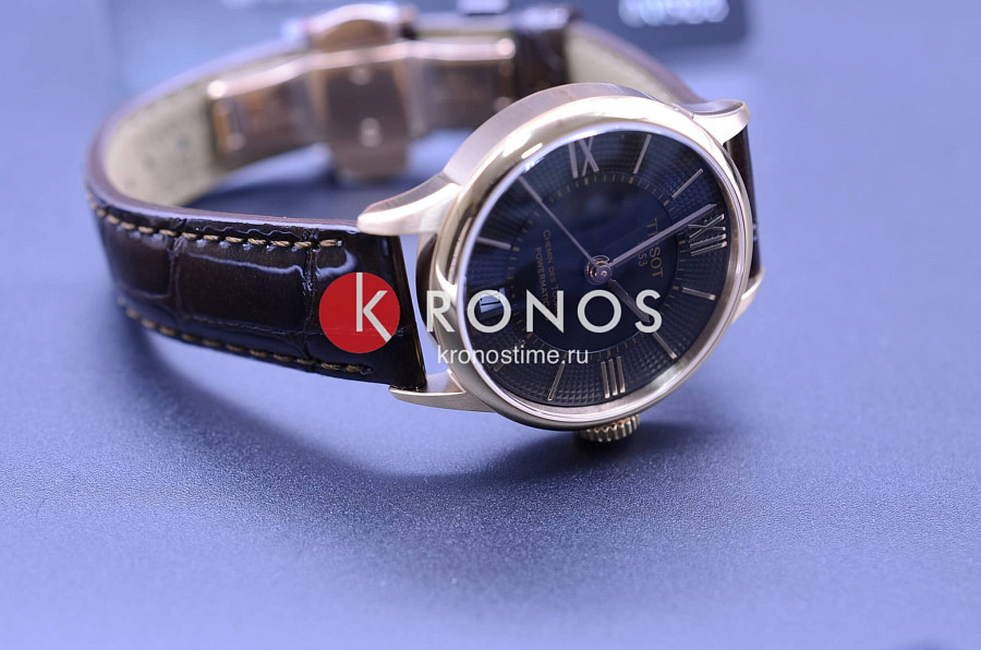 Часы Tissot Chemin des Tourelles Powermatic 80 Lady T099.207.36.448.00 — кожаный, женские