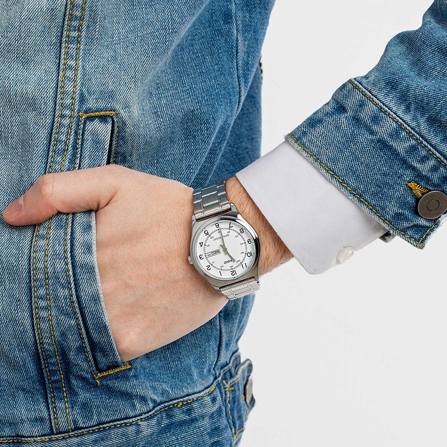 Часы Casio Collection MTP-V006D-7B2UDF (MTP-V006D-7B2) — кварцевые, металл сталь