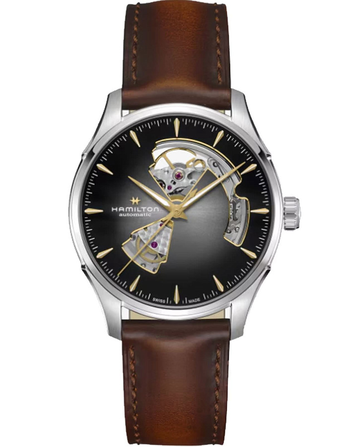 Часы Hamilton Jazzmaster Open Heart Auto H32675581 — мужские, черный