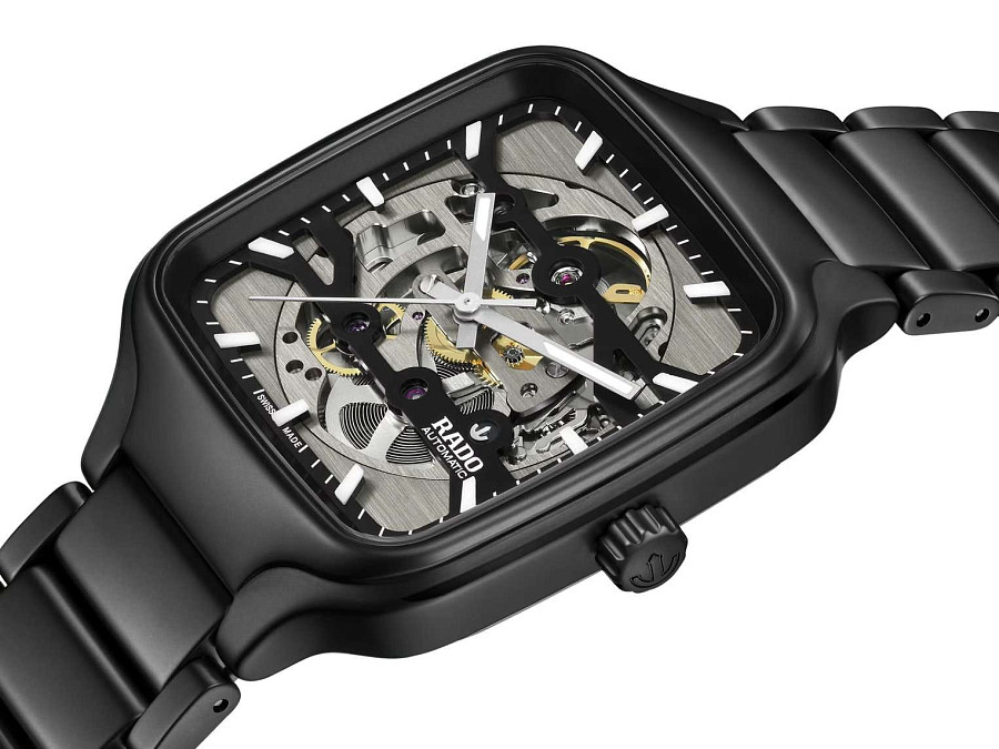 Часы Rado True Square Automatic Skeleton R27197152 — механические, керамика