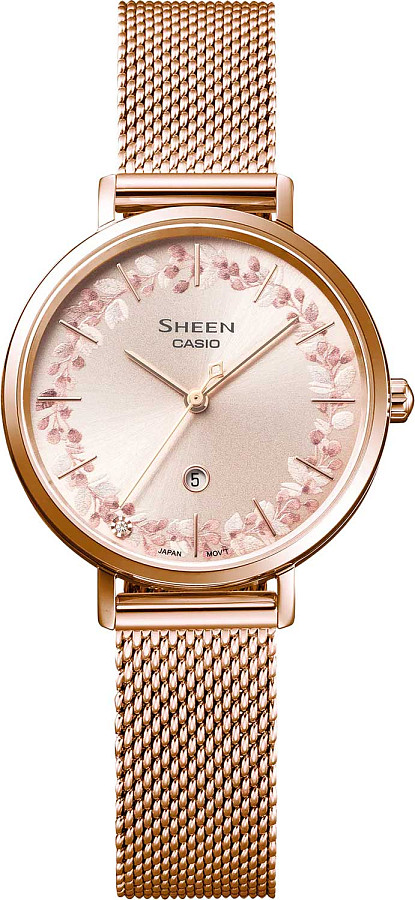Часы Casio Sheen SHE-4539FPM-4A — металл сталь, Япония