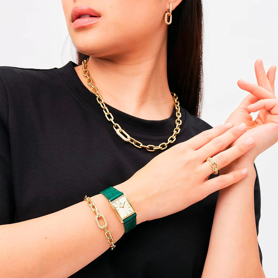 Часы Daniel Wellington Bound Crocodile Champagne Sunray Gold DW00100695 — артикул DW00100695