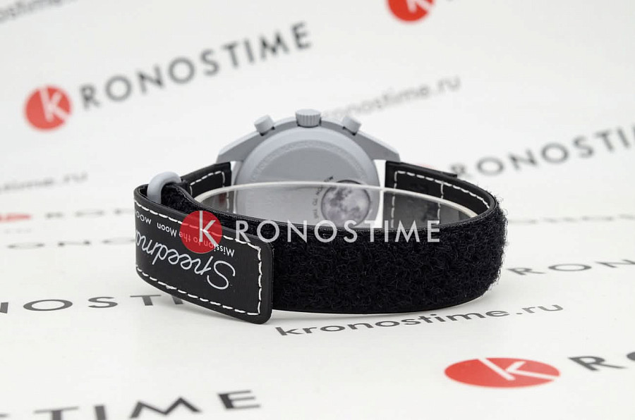 Часы Swatch x Omega Bioceramic Moonswatch Mission to EarthPhase SO33M700 — серый, биокерамика