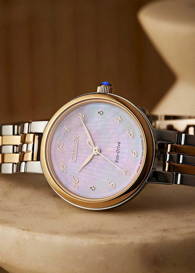 Часы Citizen Eco-Drive EM0996-84Y — нержавеющая сталь с pvd-покрытием, женские