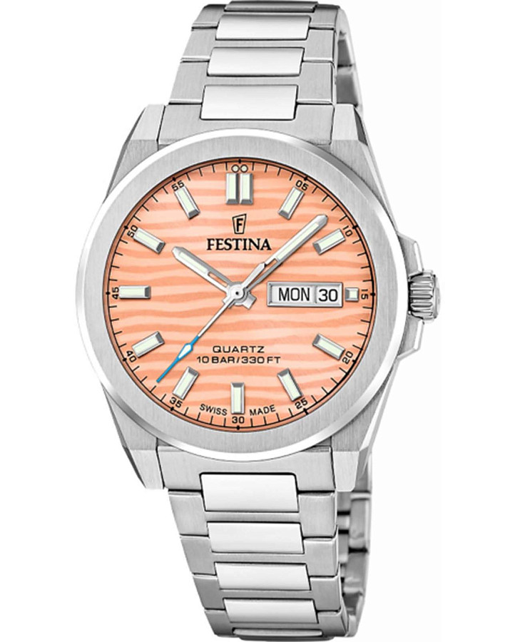 Часы Festina Swiss Made F20073/7 — мужские, оранжевый