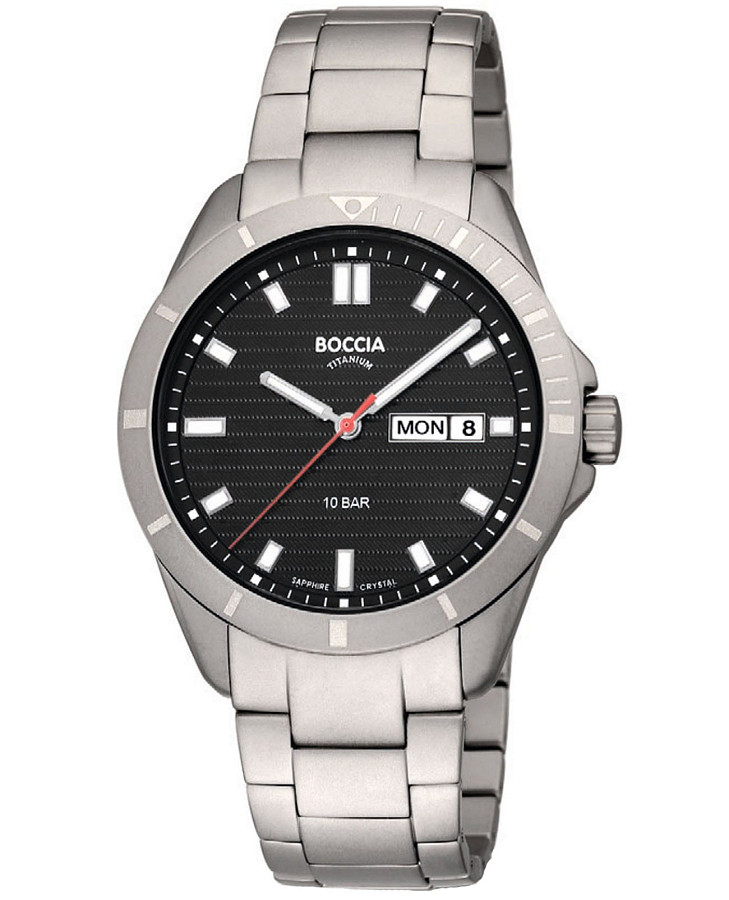 Часы Boccia Titanium 3685-03 — мужские, черный
