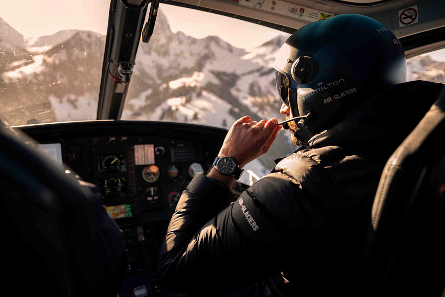 Часы Hamilton Khaki Aviation Day Date Auto - Air - Glaciers Edition H64655941 — Швейцария, мужские