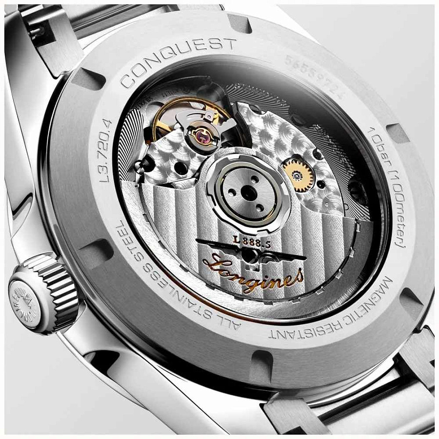 Часы Longines Conquest L3.720.4.02.6 — женские, нержавеющая сталь