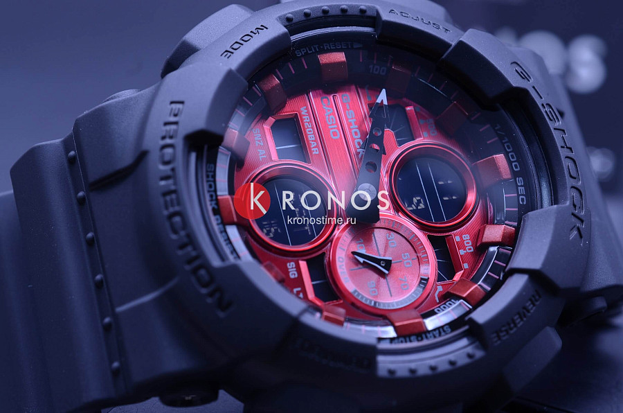 Часы Casio G-Shock GA-140AR-1A — пластик, мужские