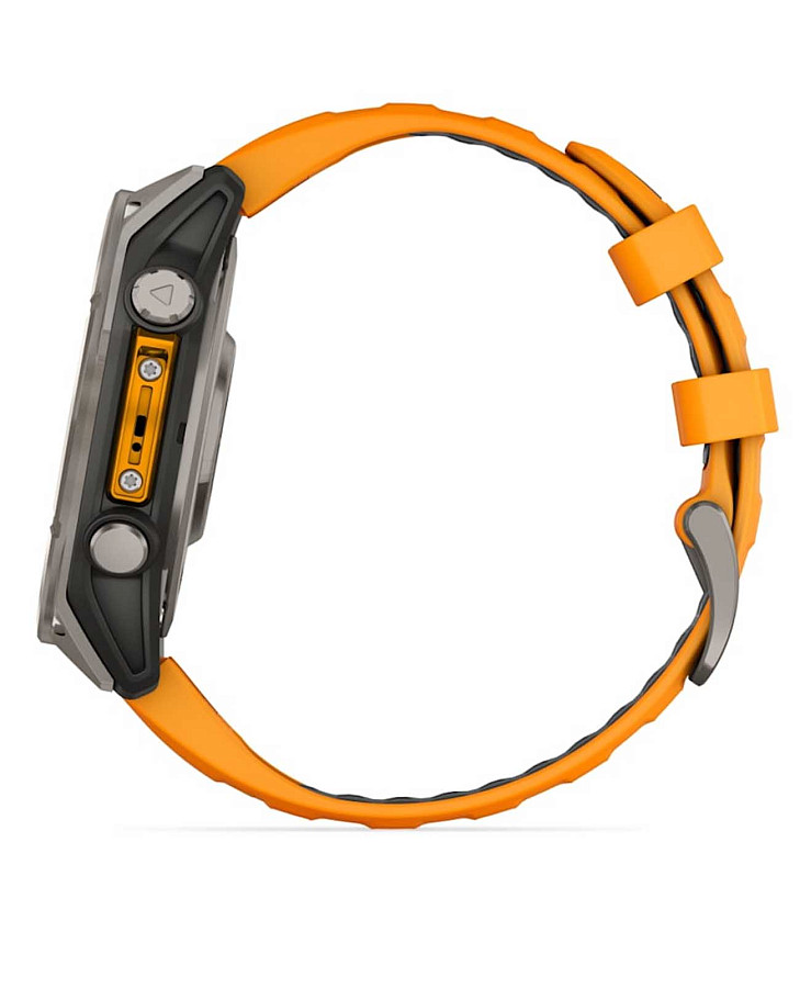 Часы Garmin Fenix 8 47mm Amoled Sapphire Titanium Orange 010-02904-11 — металл сталь пластик, силикон