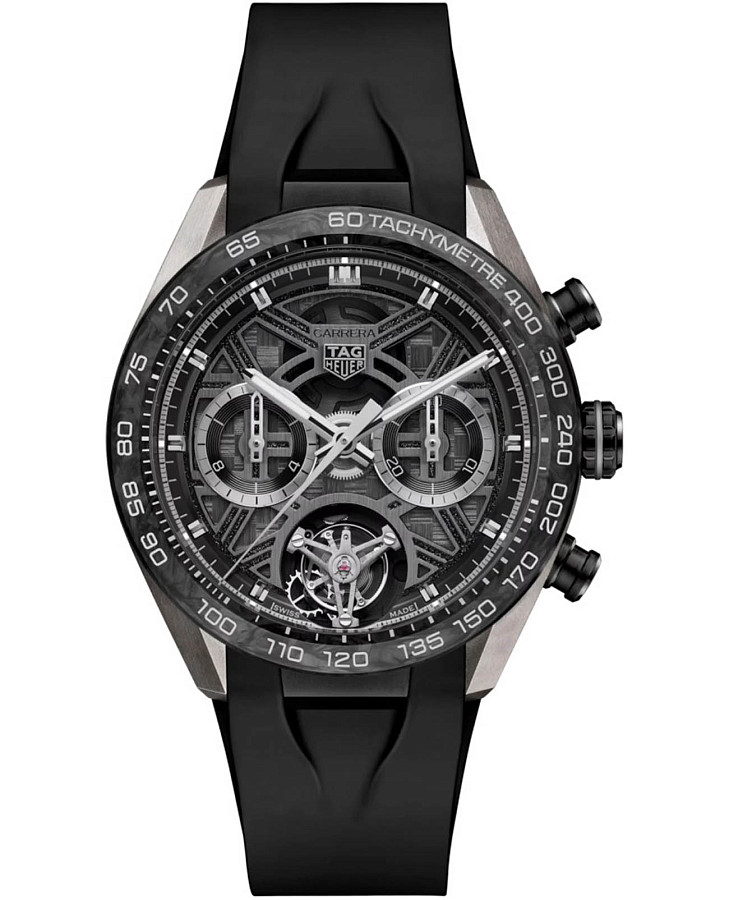 Часы TAG Heuer Carrera Chronograph Tourbillon Extreme Sport CBU5080.FT6272 — мужские, черный