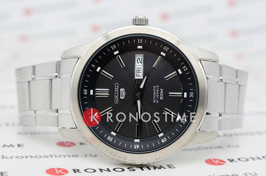 Часы Seiko 5 Regular SNKM87K1S — механические, металл сталь
