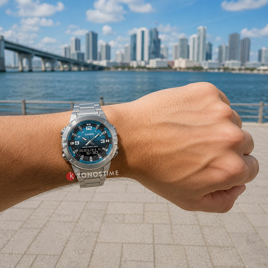 Часы Casio Collection Standard Digital AMW-870DA-2A2 — нержавеющая сталь, мужские