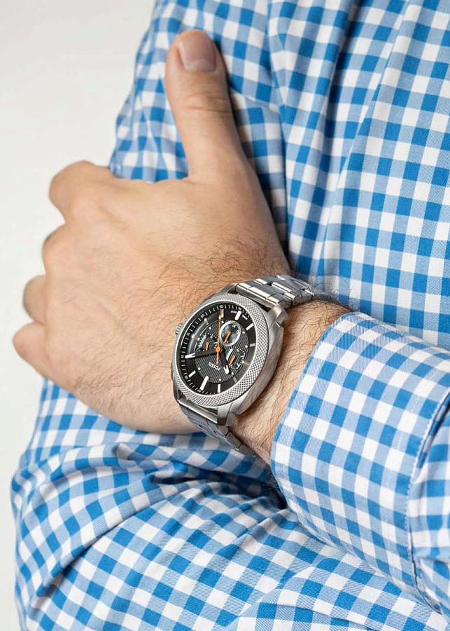 Часы Fossil Machine FS6095 — черный, металл сталь