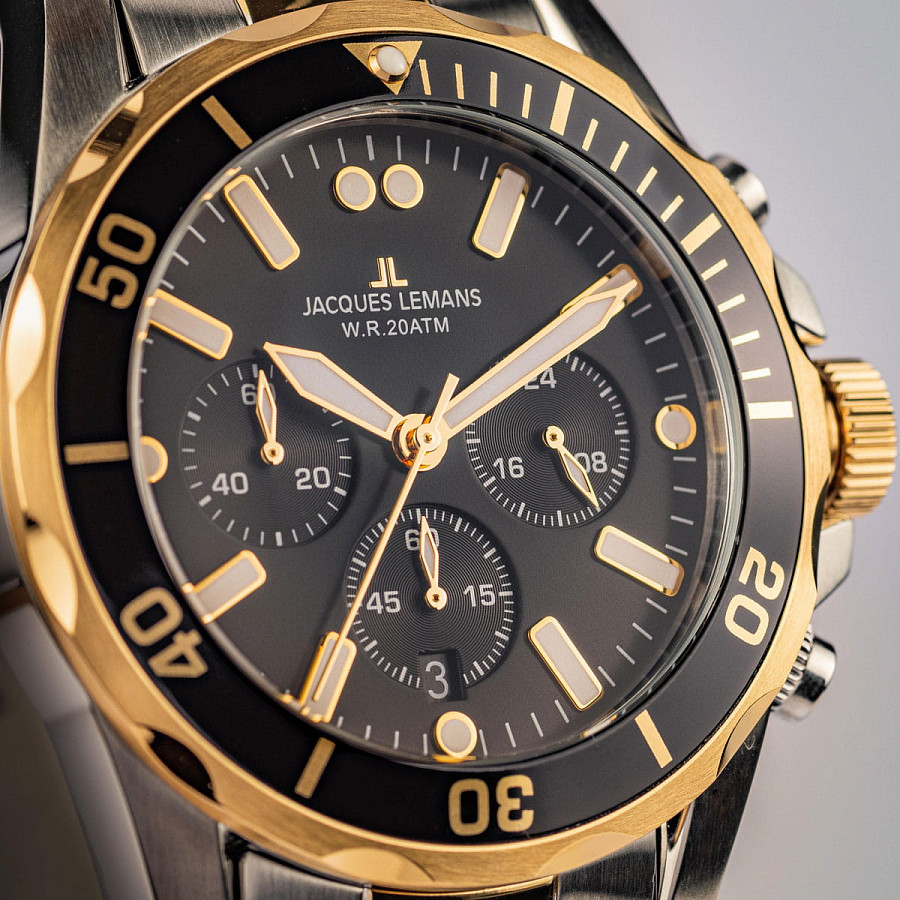 Часы Jacques Lemans Sport 1-2091i — кварцевые, металл сталь