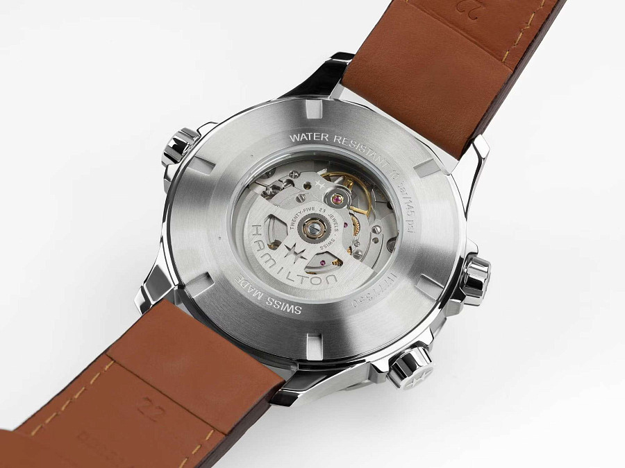 Часы Hamilton Khaki Aviation X-Wind Day Date Auto 45mm H77735560 — сталь, кожаный