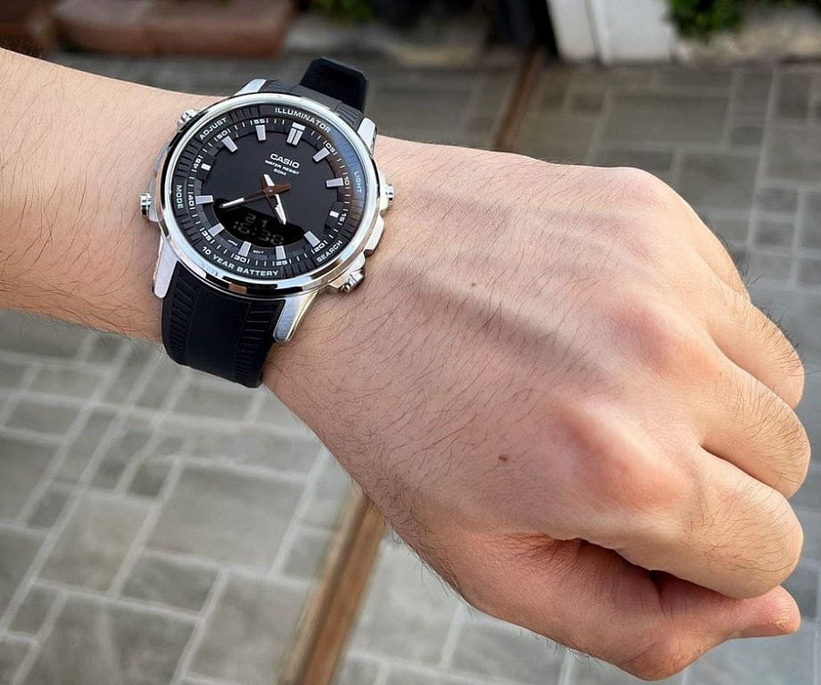Часы Casio Collection AMW-880-1AVDF (AMW-880-1A) — металл сталь, Япония