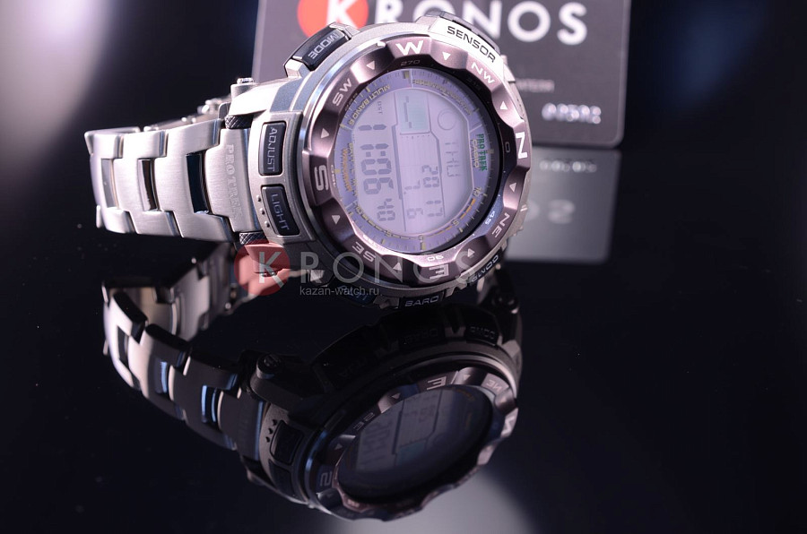 Часы Casio Pro Trek PRW-2500T-7E — электронные, алюминий металл