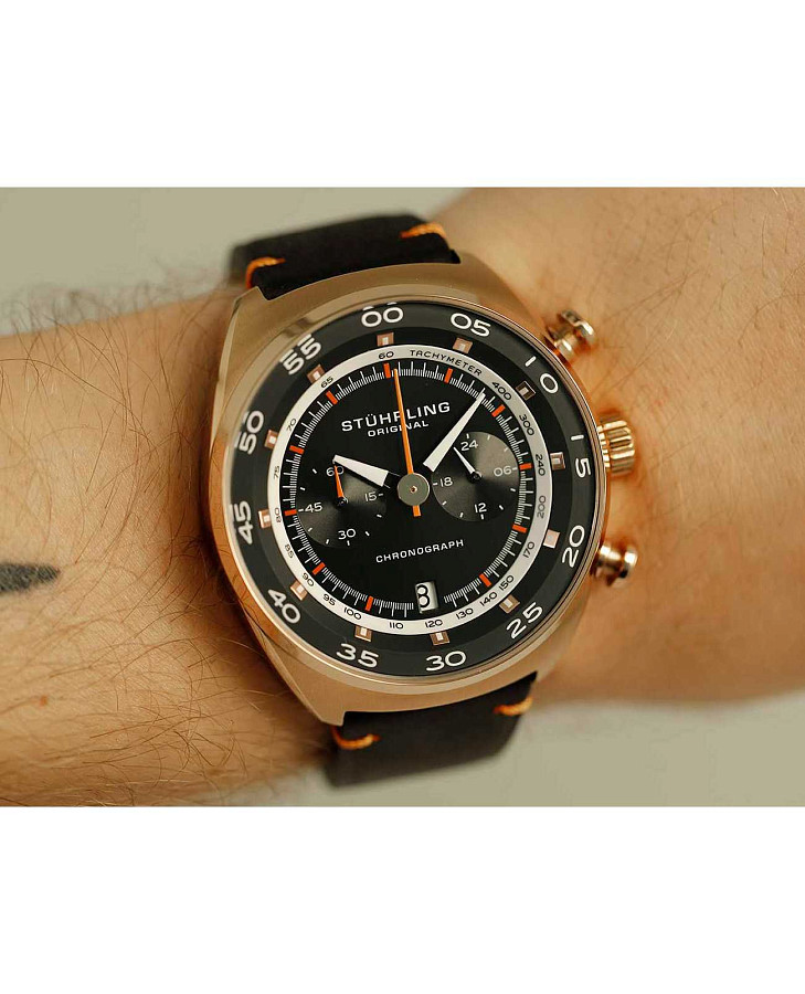 Часы Stuhrling Monaco 1000.03 — кожаный, мужские