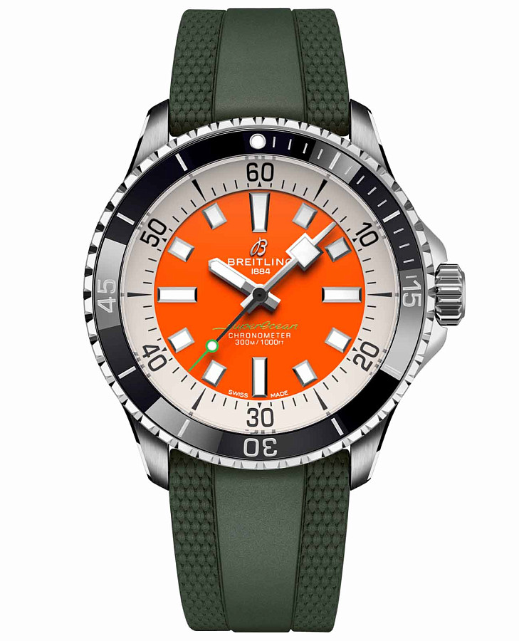 Часы Breitling Superocean Automatic 42 Kelly Slater A173751A1O1S1 — мужские, оранжевый